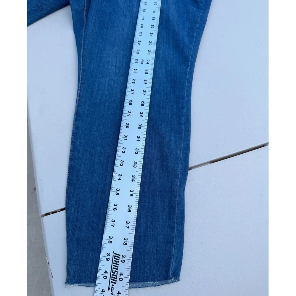 Universal Thread High Rise Skinny Jeans Blue 26WR Raw Hem Recycled Cotton Blend